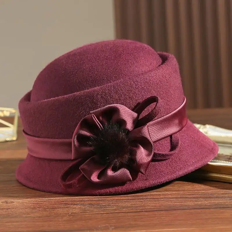 Retro Women's Wool Felt Top Hat