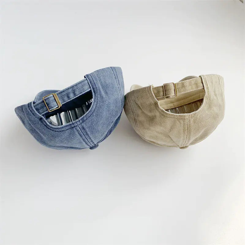 Retro Letter Baseball Caps for Kids - Spring/Summer