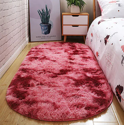 Bubble Kiss Oval Thick Plush Carpet for Home Decor