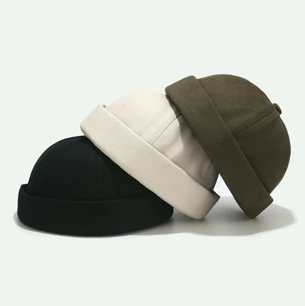 Retro Versatile Brimless Hat for Men and Women