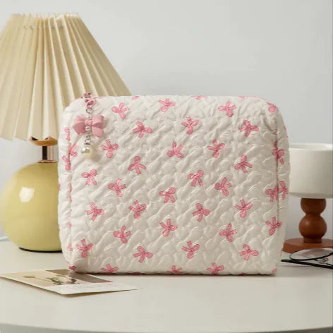 Bow Clutch Cosmetic Bag