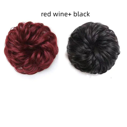 Floral Hair Ring for Curly Styles with Rubber Band