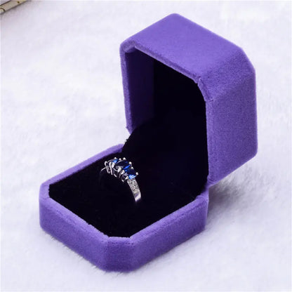 Pink Velvet Jewelry Box for Rings and Accessories