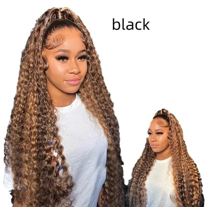 Front Lace Wig Piano Color Long Curly