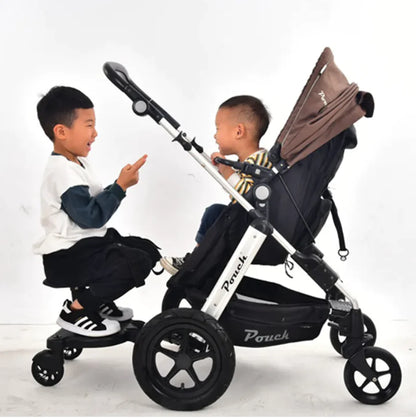 Double Seat Stroller Attachment Skateboard