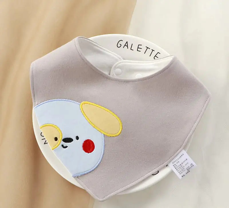 Soft Cotton Cartoon Bib for Newborns