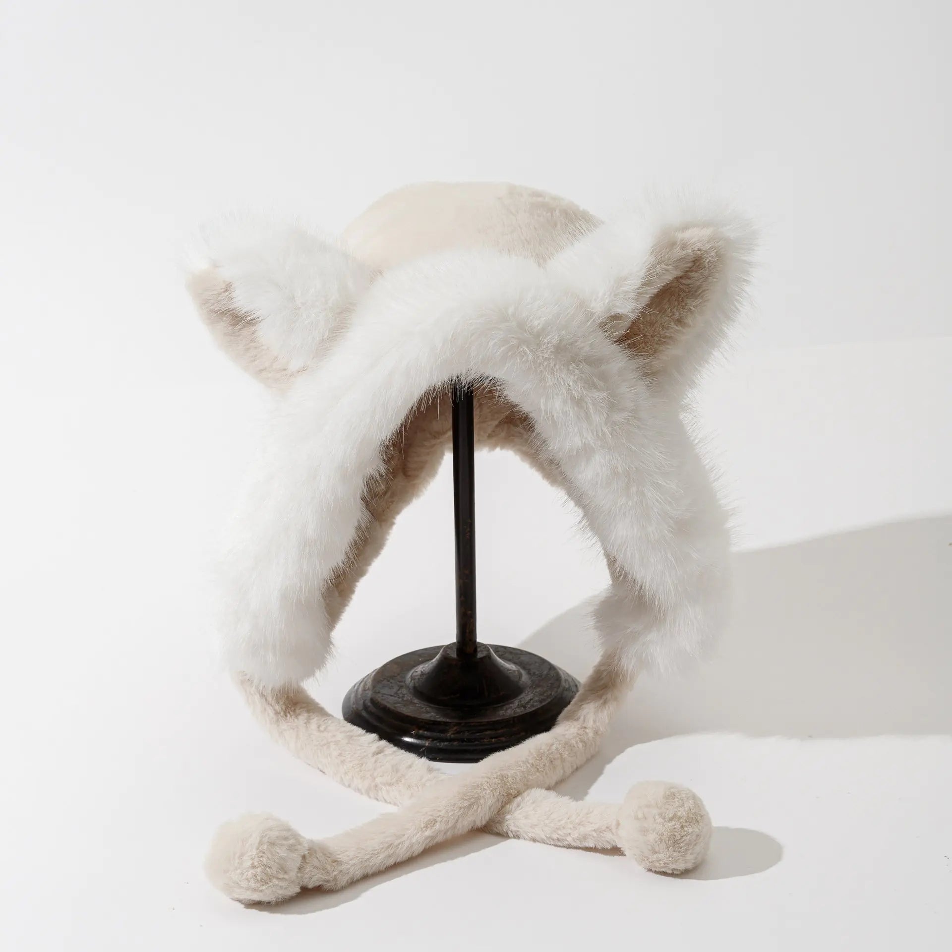Warm Plush Hat with Fox Ears for Cartoon Style