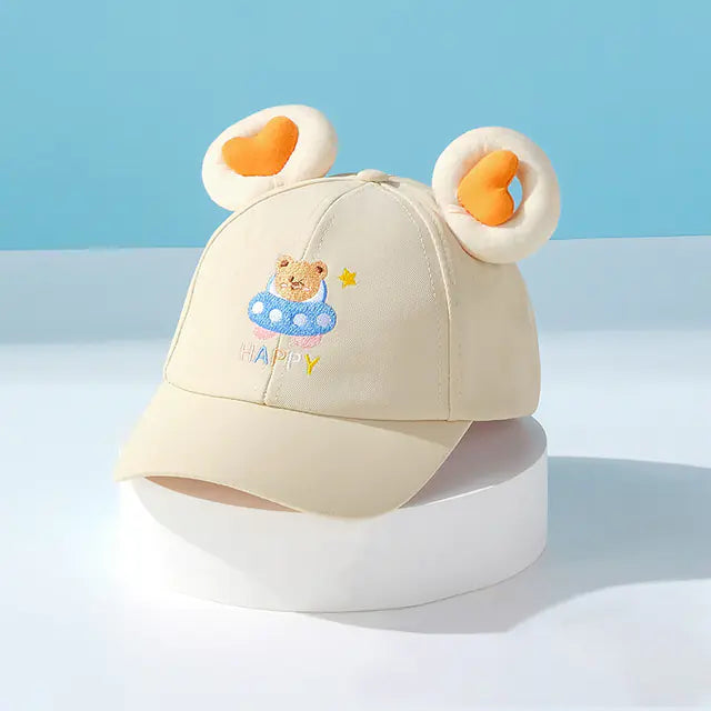 Kawaii Bear Cartoon Baseball Cap for Toddler Summer