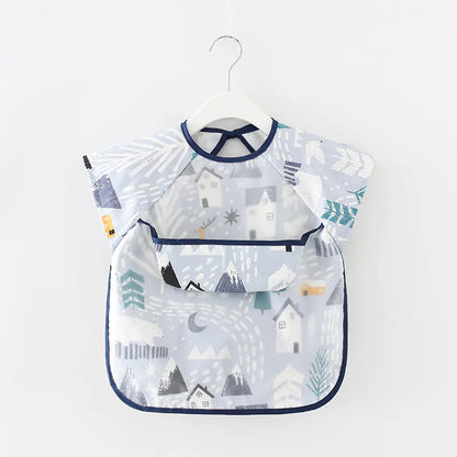 Waterproof Long Sleeve Kids Smock Apron for Eating