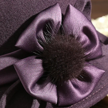 Retro Women's Wool Felt Top Hat