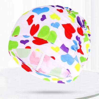Pleated Swim Cap for Adults - Cute Print & Solid Color
