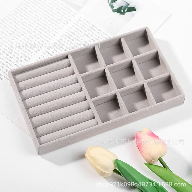 Jewelry Box for Rings and Earrings with Velvet Tray
