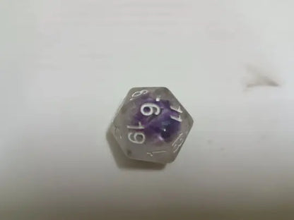 Colorful Dragon Eye Crystal Dice Set with Polygonal Design