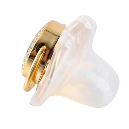 Luxury Gold Diamond Pacifier with Alphabet and Chain