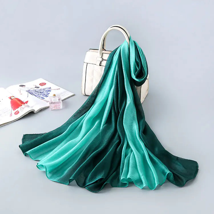 2020 New Gradient Silk Scarf for Sun Protection