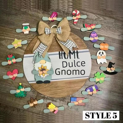 Creative Wooden Plaque with Replaceable Designs