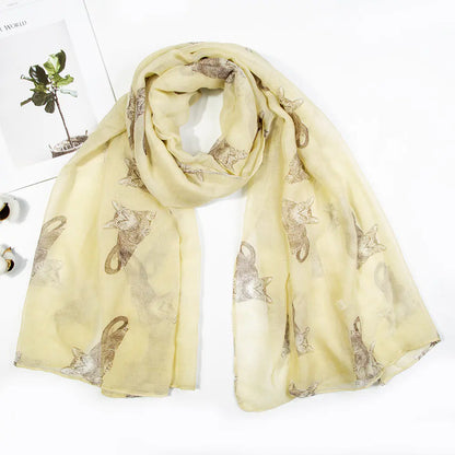 Bali Scarf with Persian Cat Print, Beach Sun Protection