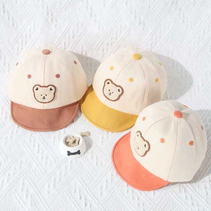 Cute Cartoon Bear Summer Baby Baseball Cap for Kids