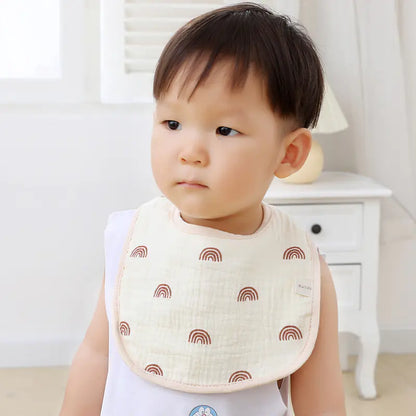 6-Layer Cotton Bib for Babies with U-Shape Design