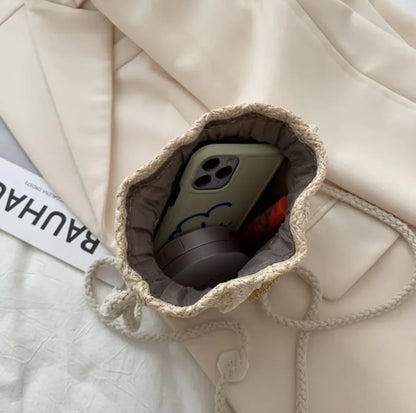 Straw Minimalist Crossbody Bag