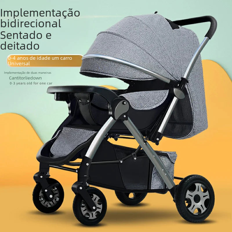 Lightweight Convertible Baby Stroller with One-Click Fold