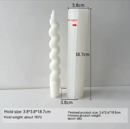 Threaded Silicone Mold for Candles & Holders