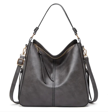 Hobos Zipper Bucket Bag with Adjustable Shoulder Strap – Large Capacity Messenger Handbag for Women