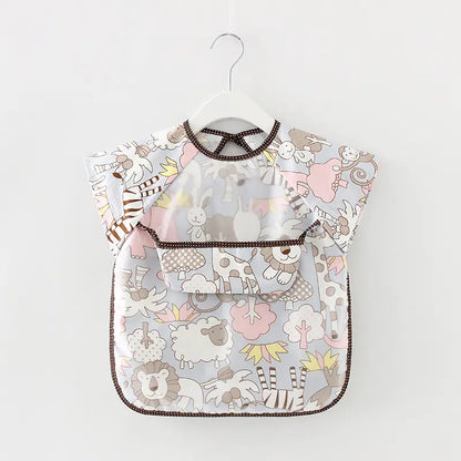 Waterproof Long Sleeve Kids Smock Apron for Eating