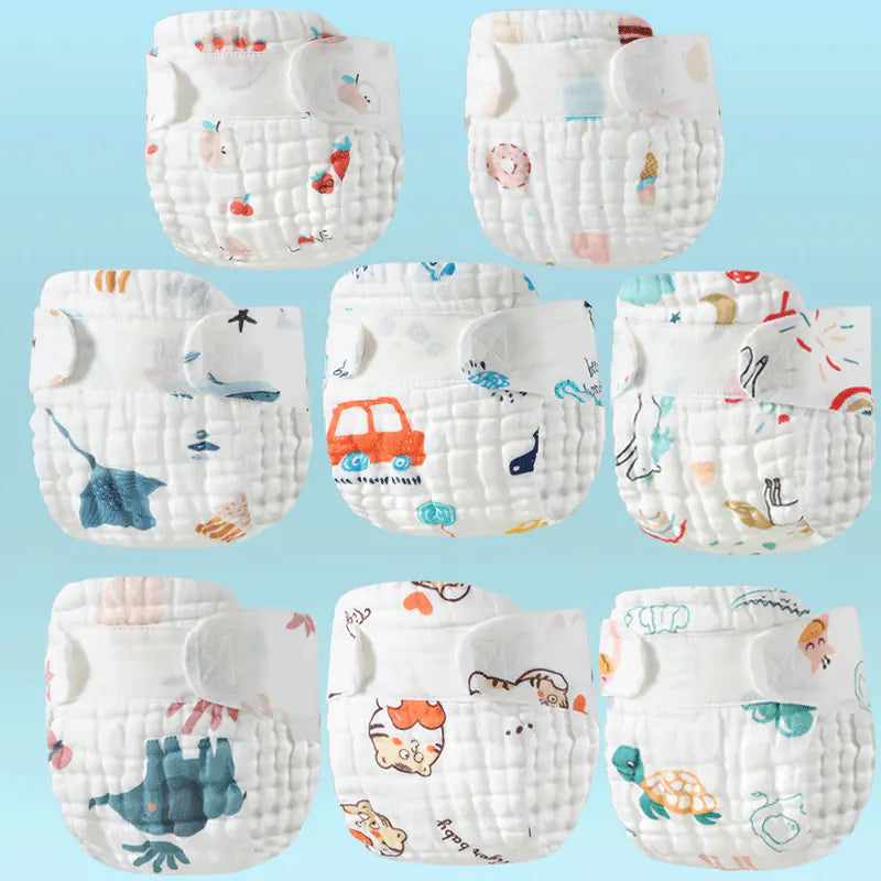 Washable Cotton Gauze Diaper for Newborns