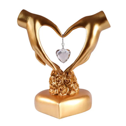 Golden Family Love Decoration Statue for Home Romance