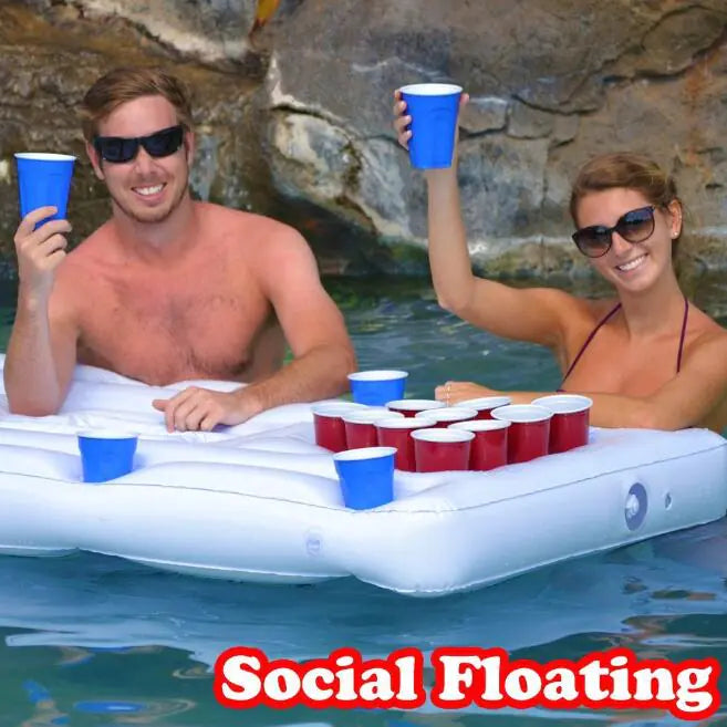 Inflatable Beer Pong Pool Table with Cooler
