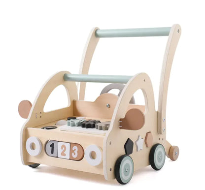 Children's Wooden Puzzle Multi-functional Walker for Toddlers