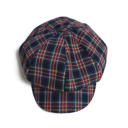 British Style Patterned Newsboy Cap for Artists