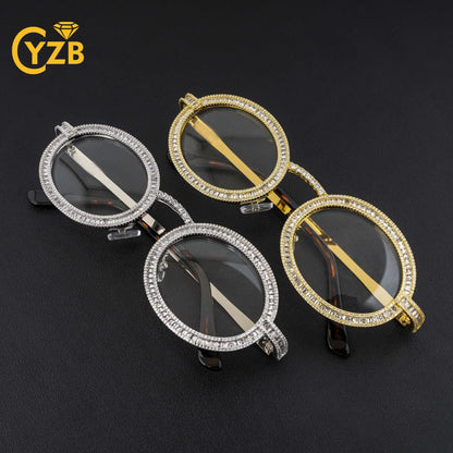 Trendy High-End Metal Diamond-Studded Sunglasses