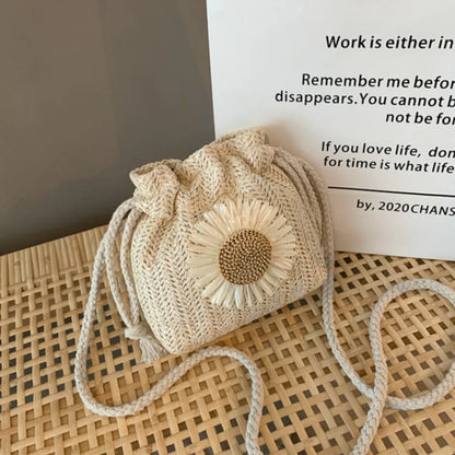 Straw Minimalist Crossbody Bag