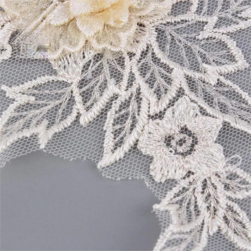 Colorful 3D Lace Applique Flower Patch for Clothing