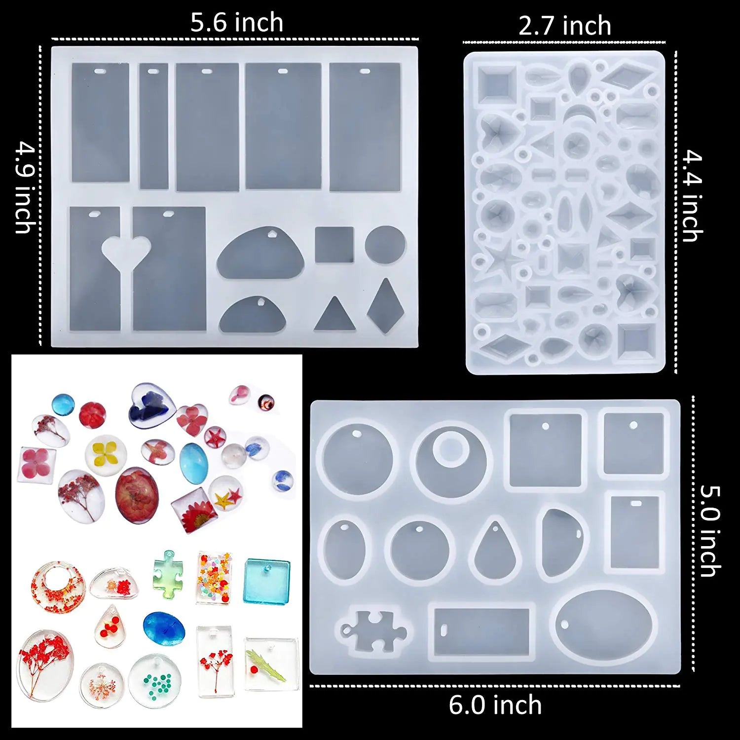83-Piece Silicone Molds for DIY Bracelet Pendant Set