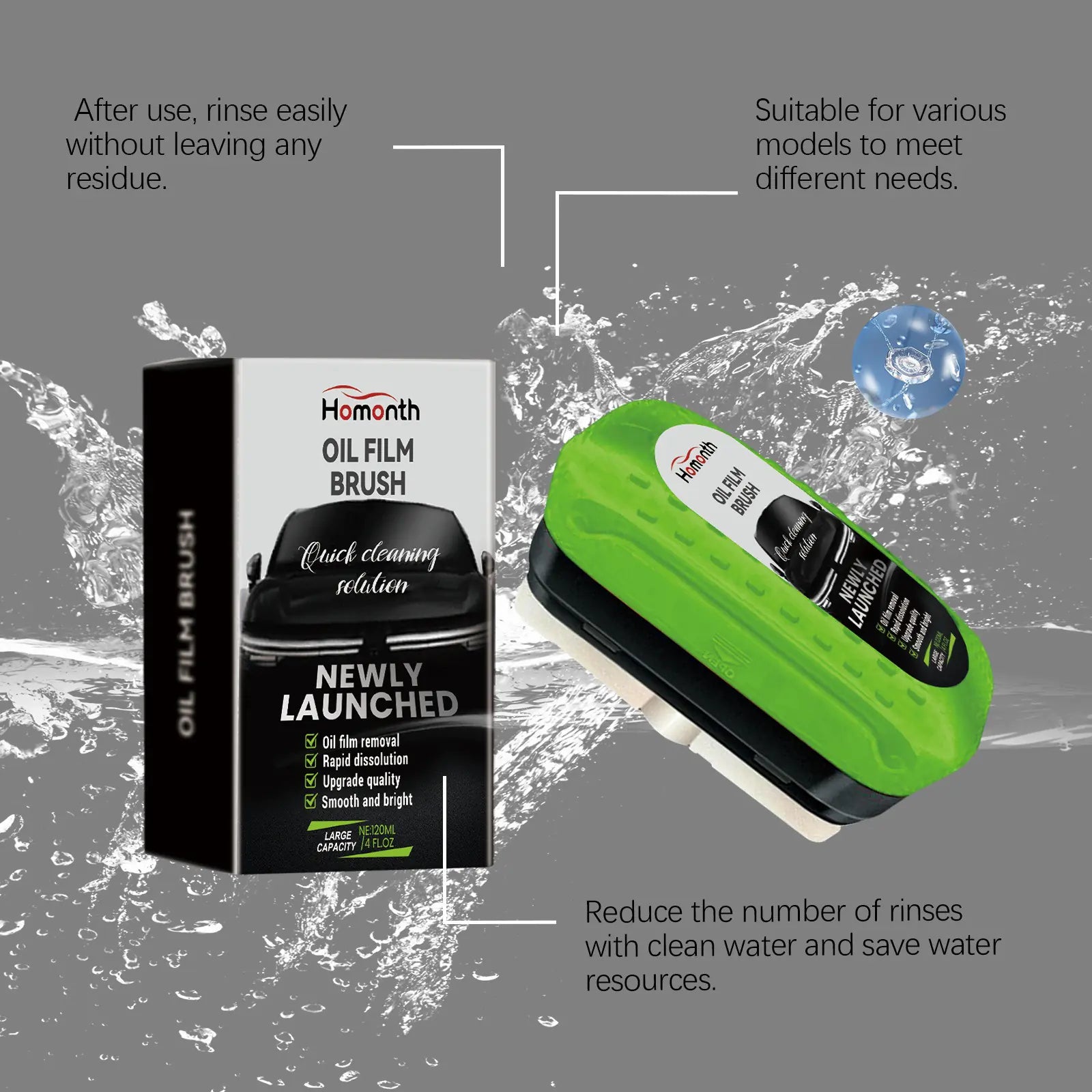 Car Oil Film Cleaning Brush Set