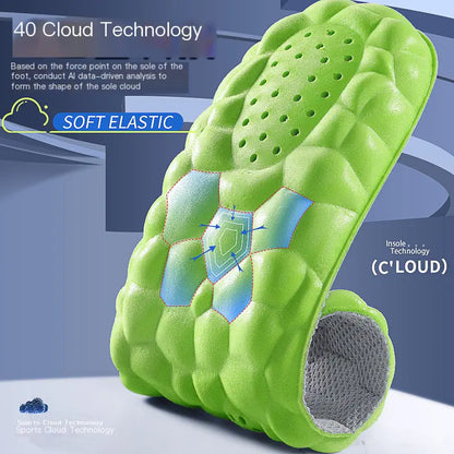 4D Thick Soft Insoles for Comfort and Shock Absorption