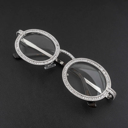 Trendy High-End Metal Diamond-Studded Sunglasses