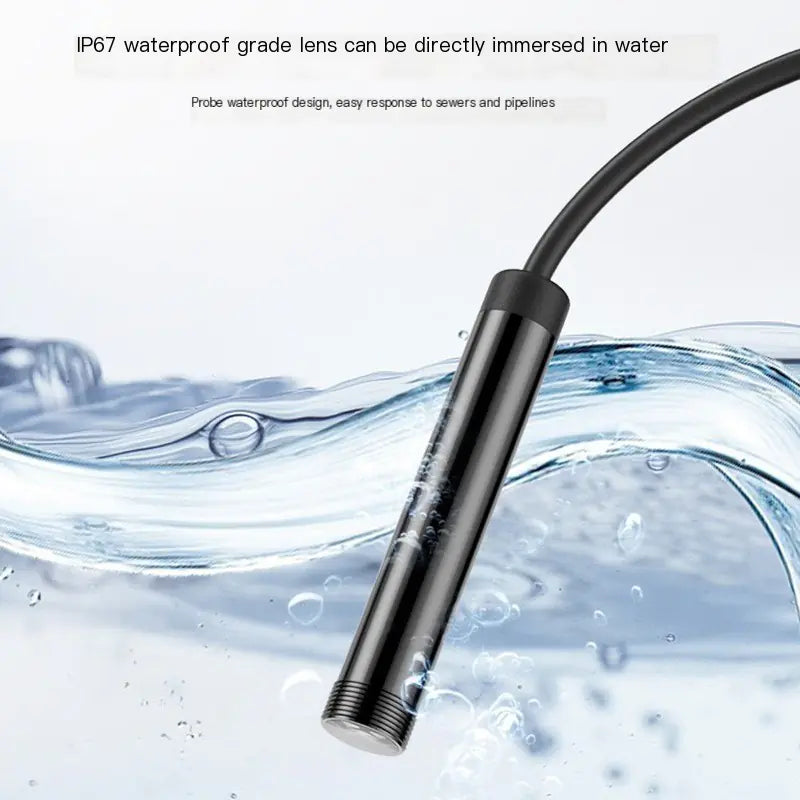 3-in-1 Waterproof Industrial Endoscope for Android/iPhone