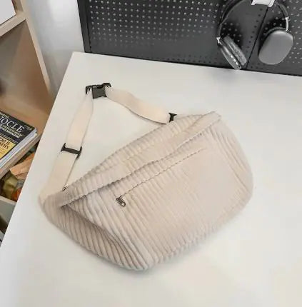 Corduroy Unisex Shoulder Crossbody Bag
