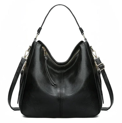 Hobos Zipper Bucket Bag with Adjustable Shoulder Strap – Large Capacity Messenger Handbag for Women