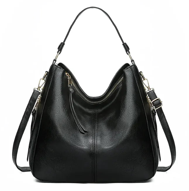 Hobos Zipper Bucket Bag with Adjustable Shoulder Strap – Large Capacity Messenger Handbag for Women