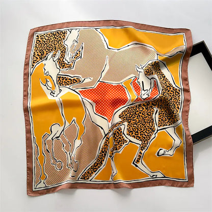 Luxury Floral Letter Scarf 70cm Silk for Professionals