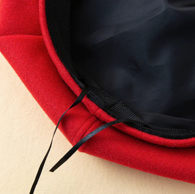 Women's Solid Color Wool Retro Painter Hat