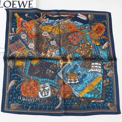 Floral Butterfly Korean Style Silk Scarf for Women