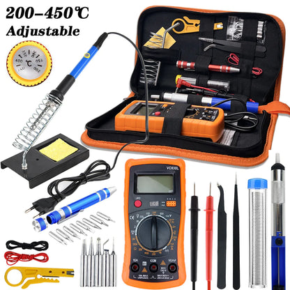 220V/110V Adjustable Temperature Soldering Iron Set