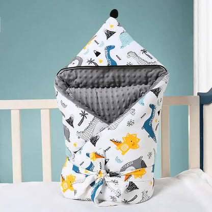 Cozy 90x90cm Newborn Baby Blanket with Hat & Core