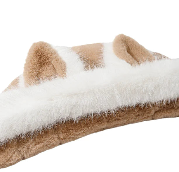 Warm Plush Hat with Fox Ears for Cartoon Style